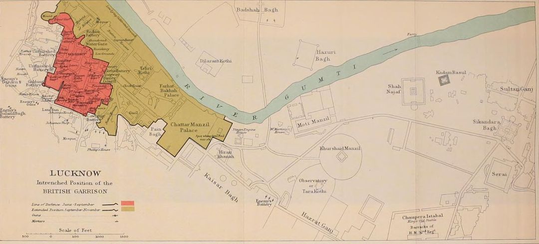 1200px-Lucknow_Intrenched_Position_of_the_British_garrison_map_1911